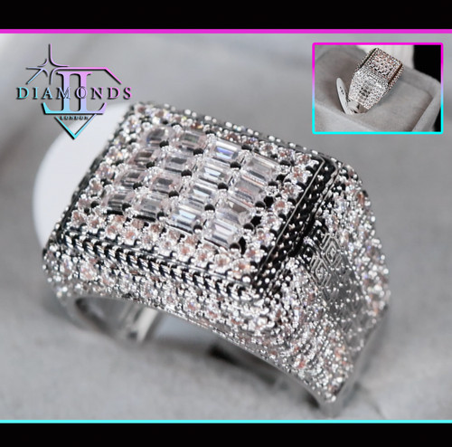 Mens baguette diamond ring - mens, |