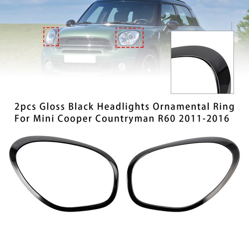 2pcs gloss black - 2pcs, headlights