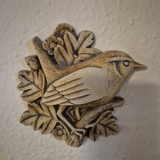 Green Man Pottery Wren Wall Plaque