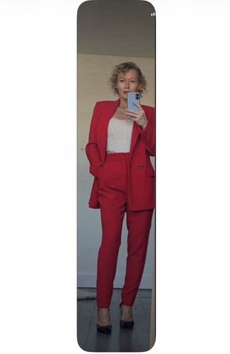 Zara red suit - zara,