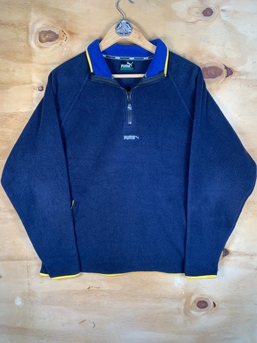 Vintage puma navy blue zip - navy,