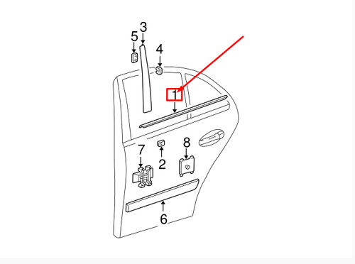 W211 rear right door edge - w211,