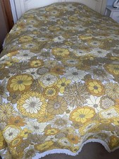 St Michael Flower Power 1970's Vintage Bedspread  Throw Double Bed 