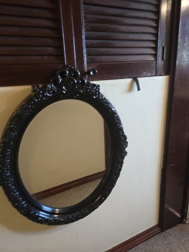 Gothic type mirror - type, black