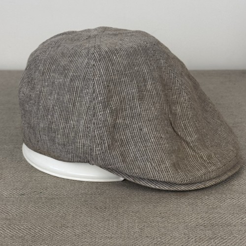 Stanton linen cotton flat cap - flat,