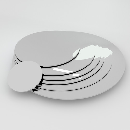 White gloss plastic laser cut - white,