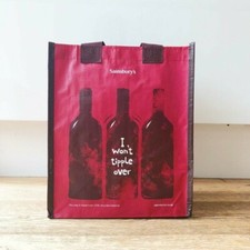 2x Sainsbury"s 6 bottles wine spirit carrier bag NWT