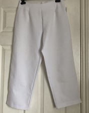 SALON/SPA/ BEAUTY SHORT LEG TROUSER WHITE SIZE 10 BY FLORENCE ROBY
