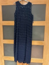 Ladies navy blue  beaded long