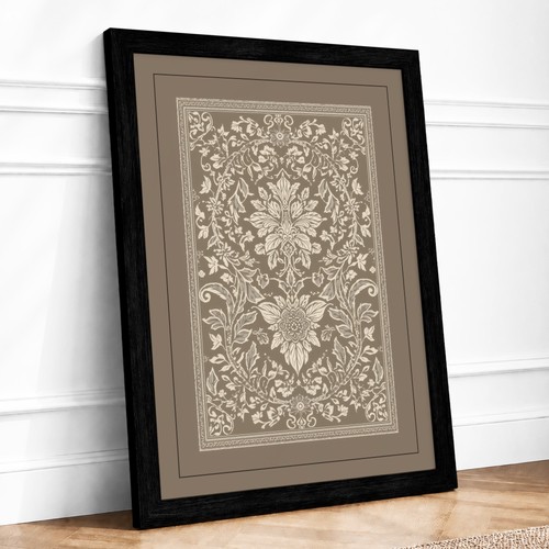 Ornamental damask botanical - ornamental,