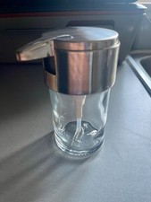 IKEA Kalkgrund Soap Dispenser Pump Glass and Chrome Used 602.914.78