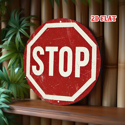 Vintage stop metal sign - stop, –