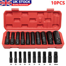 Deep Impact Socket 1/2" Drive Long Reach Thin Wall 10-Metric Sockets 10-24mm Set
