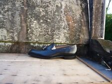 GEORGE CLEVERLEY TASSEL LOAFERS SHOES BLACK LEATHER UK10.5 MENS UNWORN CONDITION
