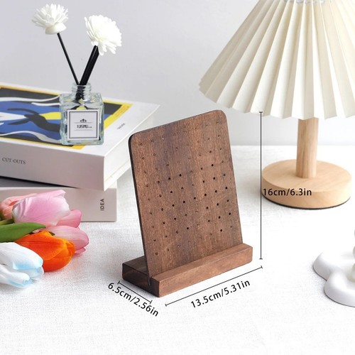 Holes wooden earring - 72,