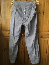 3x Blue Chequered Chef Trousers