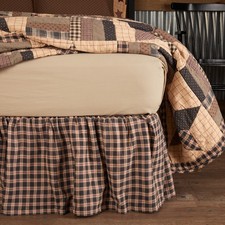Primitive King Bed Skirt Black