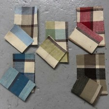 Checks & Stripes Printed Fabrics For Upholstery Curtains & Cushions Per Metre