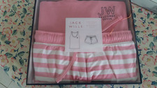 Jack Wills Bentley Pink & White Shortie Pyjama Set - Size 14 - BNWT