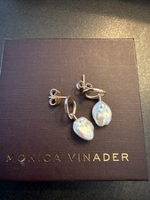 Monica Vinader Nura Keshi Pearl Drop Earrings 18k Gold Vermeil & Pearl