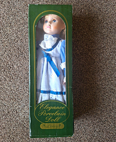 Lesley porcelain girl doll - porcelain,