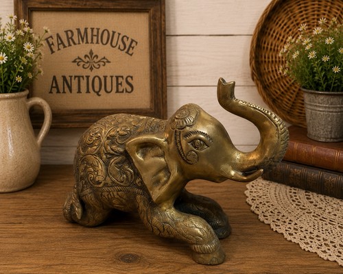 Vintage solid cast brass - solid,