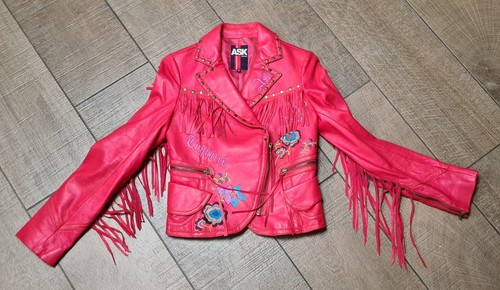 Red leather vintage small - red, (10)