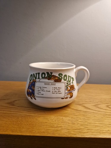 Vintage ceramic soup mug