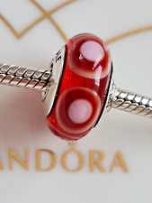 Pandora Red Ripple Stepping Stones  Murano #790909