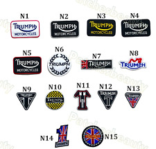 Triumph Motorcycles Biker Rocker Iron Sew On Embroidered Patch Motorsports Cloth