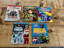 Set Of 5 Boys Colouring & Stickers Books Marvel Fortnite And General