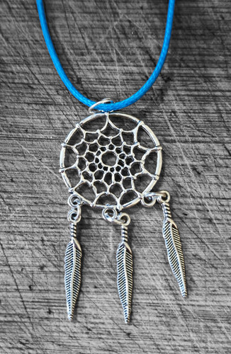 Dreamcatcher corded necklace - ,