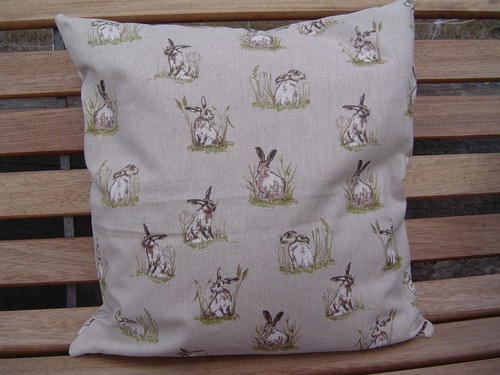 Hare print linen - hare,