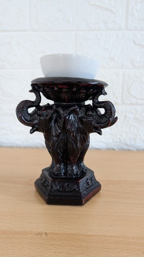 Candle holder resin red - candle,