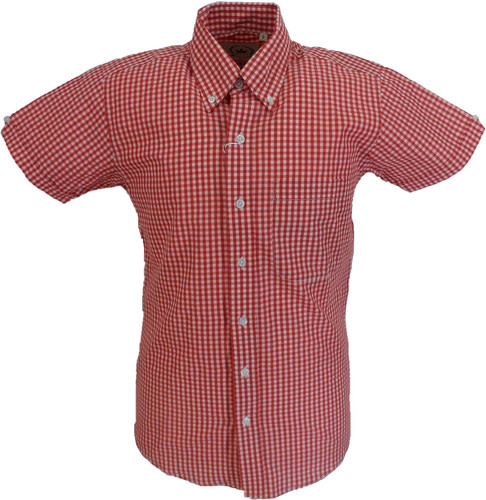 Short sleeved red - sleeved, gingham