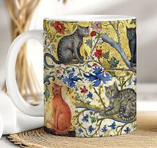Medieval Cat Mug, Medieval Marginalia, Funny Cat Gift, Gothic Art Mug