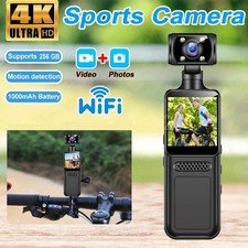 4K HD Pocket Action Camera 180° Rotation WiFi Vlog Camera Handheld Sport Cam UK