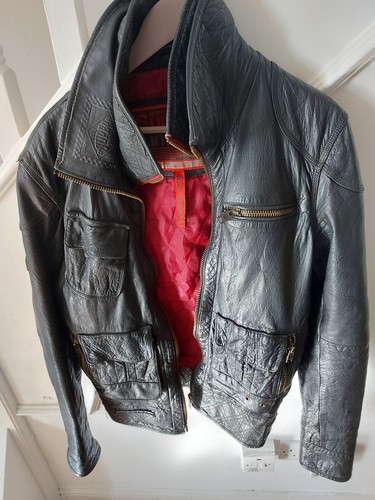Superdry tarpit leather jacket - leather,