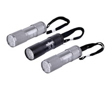 Rolson 3Pc 9 LED Aluminium Torch Set for Camping Traveling Pocket Size Torch
