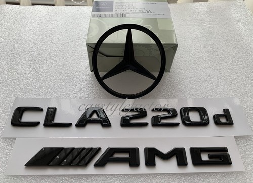 Gloss black rear boot star - black,