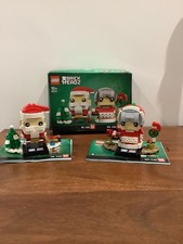 BNISB - Lego Brick Headz 40274 - Mr. Claus (33) & Mrs. Claus (34) / Retired Set