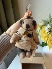 Burberry Thomas Bear Key Ring Charm – Trench Coat Outfit – Brand New in Box