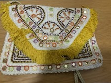 Batik Hand bag- Purple and white