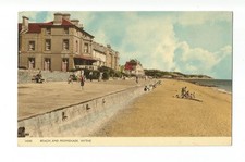 HYTHE - BEACH AND PROMENADE - OLD VINTAGE POSTCARD - KENT