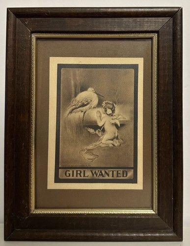 Antique vintage 1907 - antique, stork