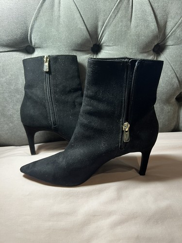 Black real suede - &,