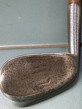 Hickory Golf Club Rare LH Tom Stewart Large Head Niblick Wide Sole E2 46 Deg 