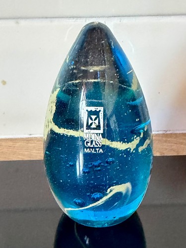Mdina signed glass - mdina, paperweight