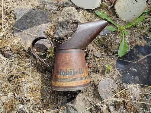 Vintage oil jug pourer - vintage,