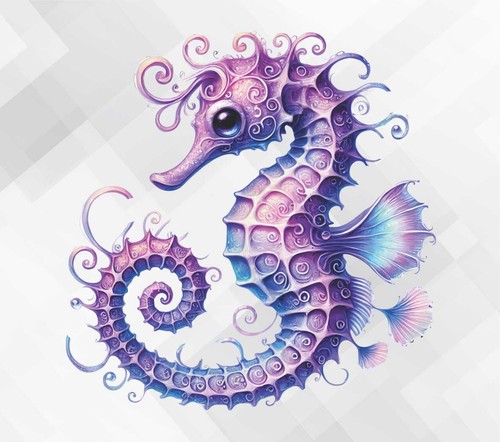 Seahorse wall vinyl sticker - wall,